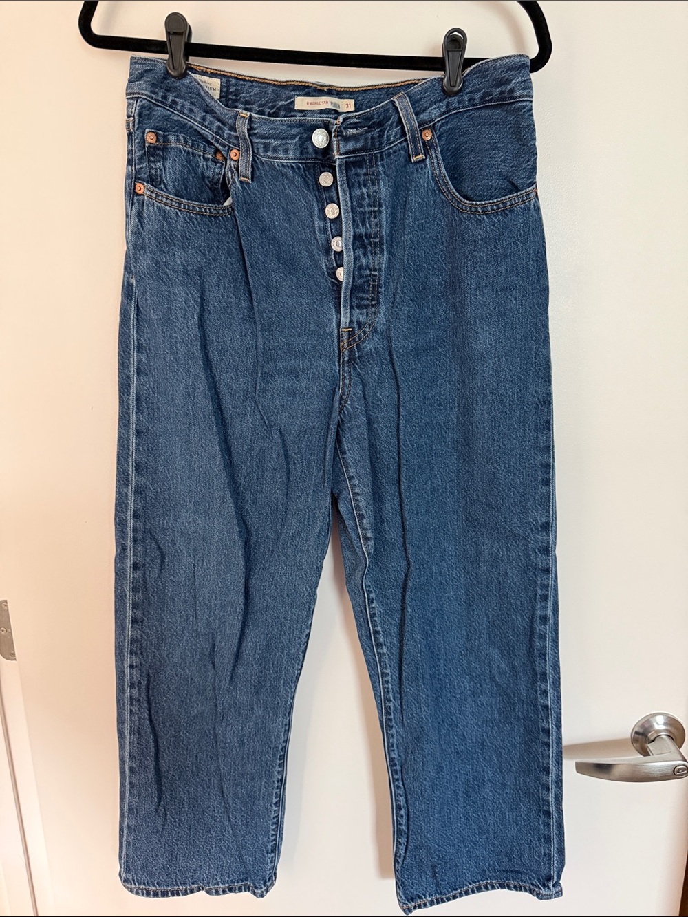 Levi’s Blue Ribcage Straight Jeans - Size 31